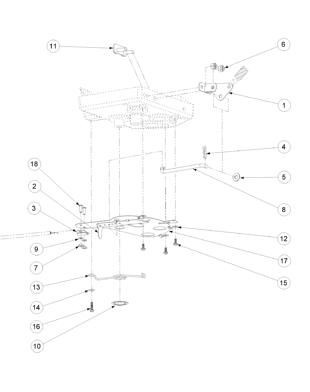 Shut-Off Plate Assembly (2008) Diagram and Parts List for 56A443TH (750-XP)(2008 & Before) Cub Cadet Lawn Mower